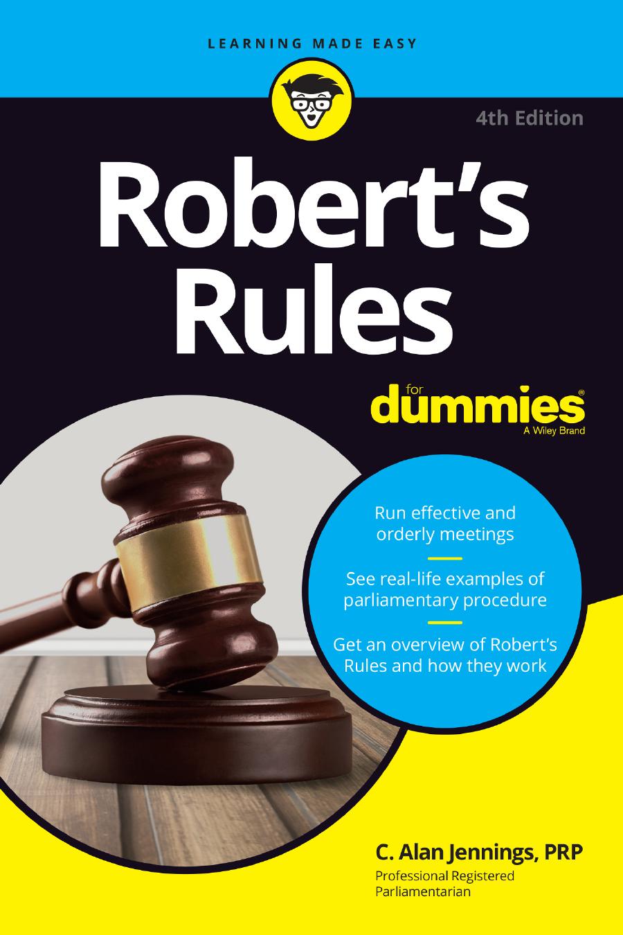 Robert’s Rules For Dummies®, 4th Edition