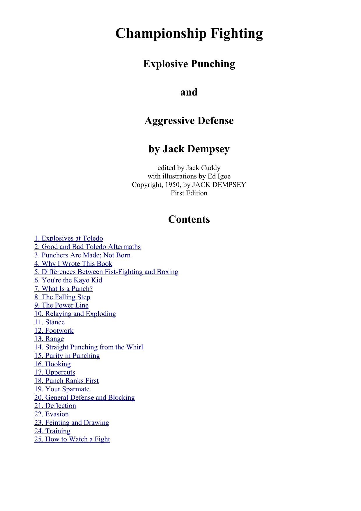 Championship Fighting by Jack Dempsey (1950)
