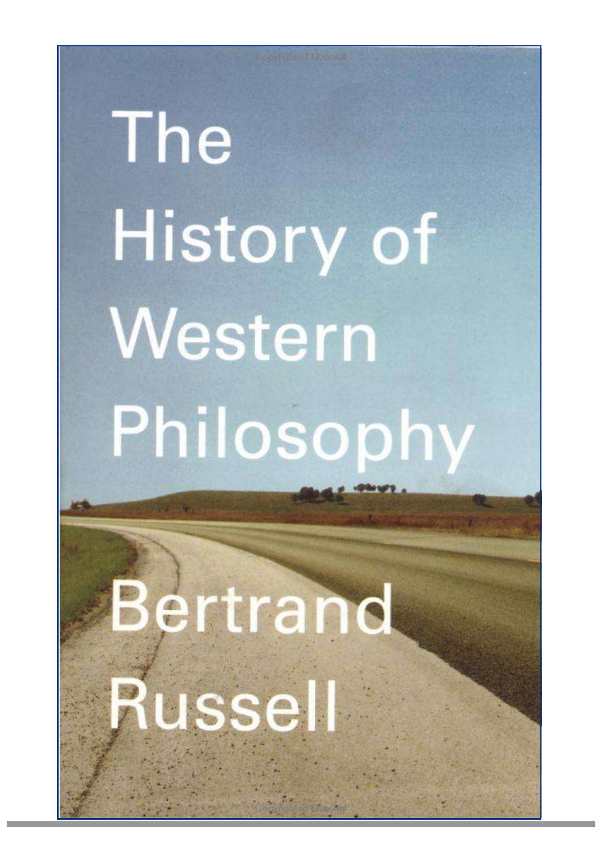A History of Western Philosophy